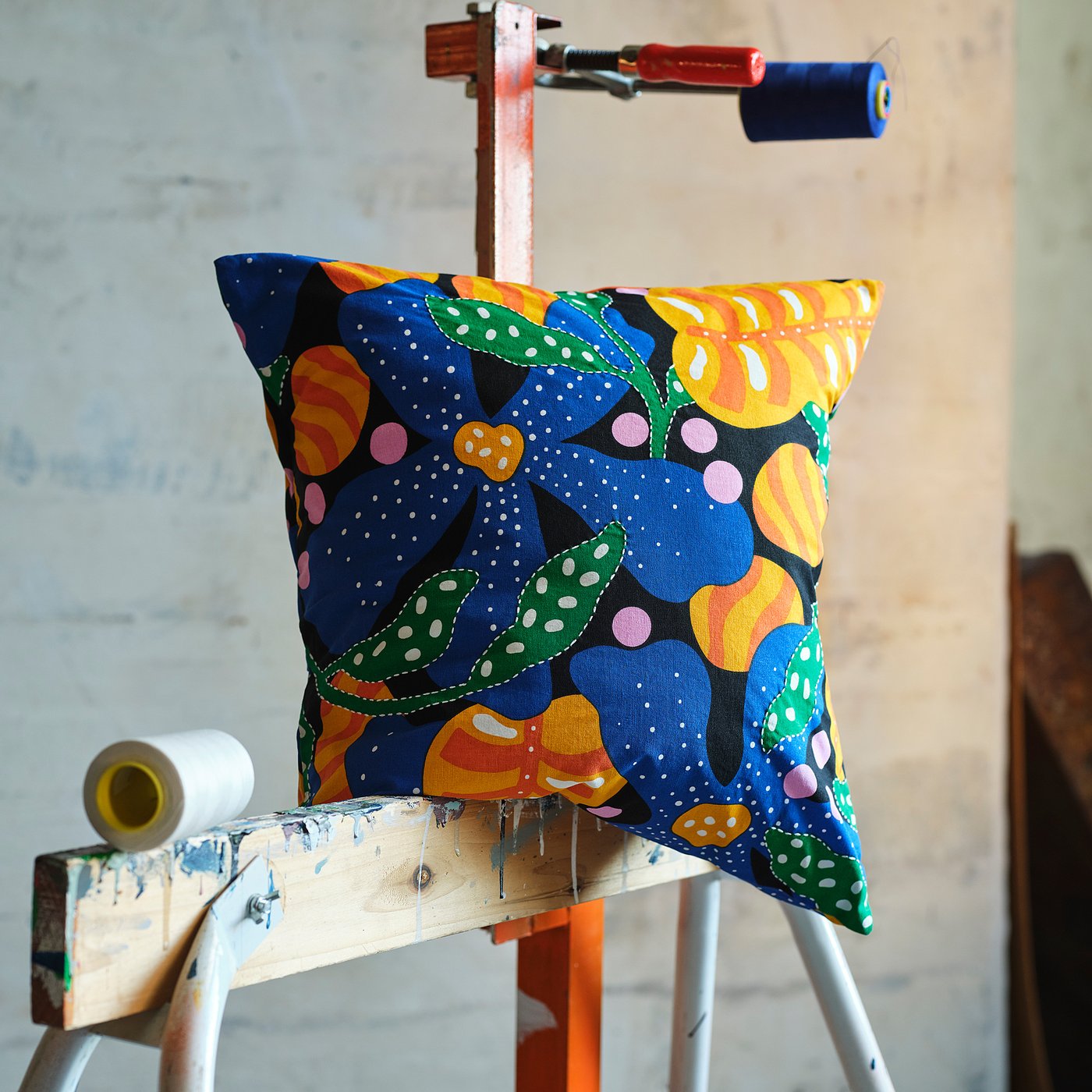 MÄVINN cushion cover, multicolor/floral pattern, 50x50 cm (20x20