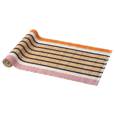 MÄVINN Table runner, banana fiber/stripe pattern, 14x51 "