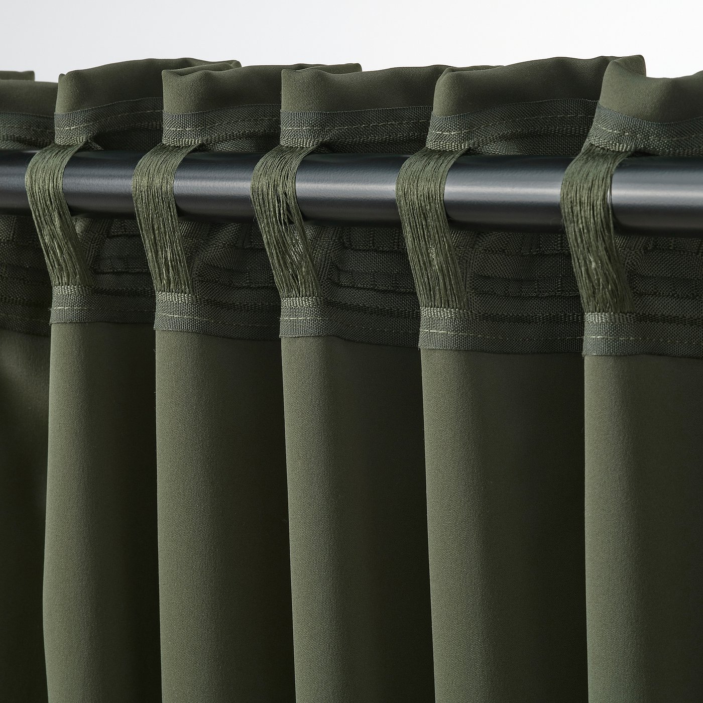 Natural Linen 100% Blackout Curtains - 86 Inch Length, 100 Inch Total Width (2 Panels), Pleated Back Tab, Thermal Insulated - View #7