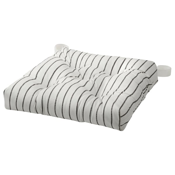 MALINDA Chair pad, stripe gray, 16/14x15x3 "