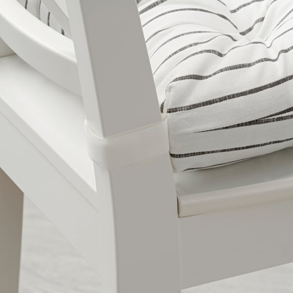 MALINDA Chair pad, stripe gray, 16/14x15x3 "