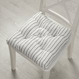 MALINDA Chair pad, stripe gray, 16/14x15x3 "