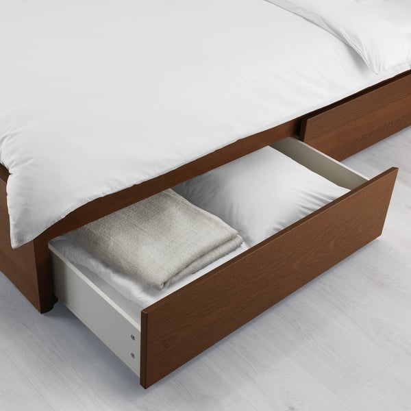 Malm Underbed Storage Box For High Bed Brown Stained Ash Veneer