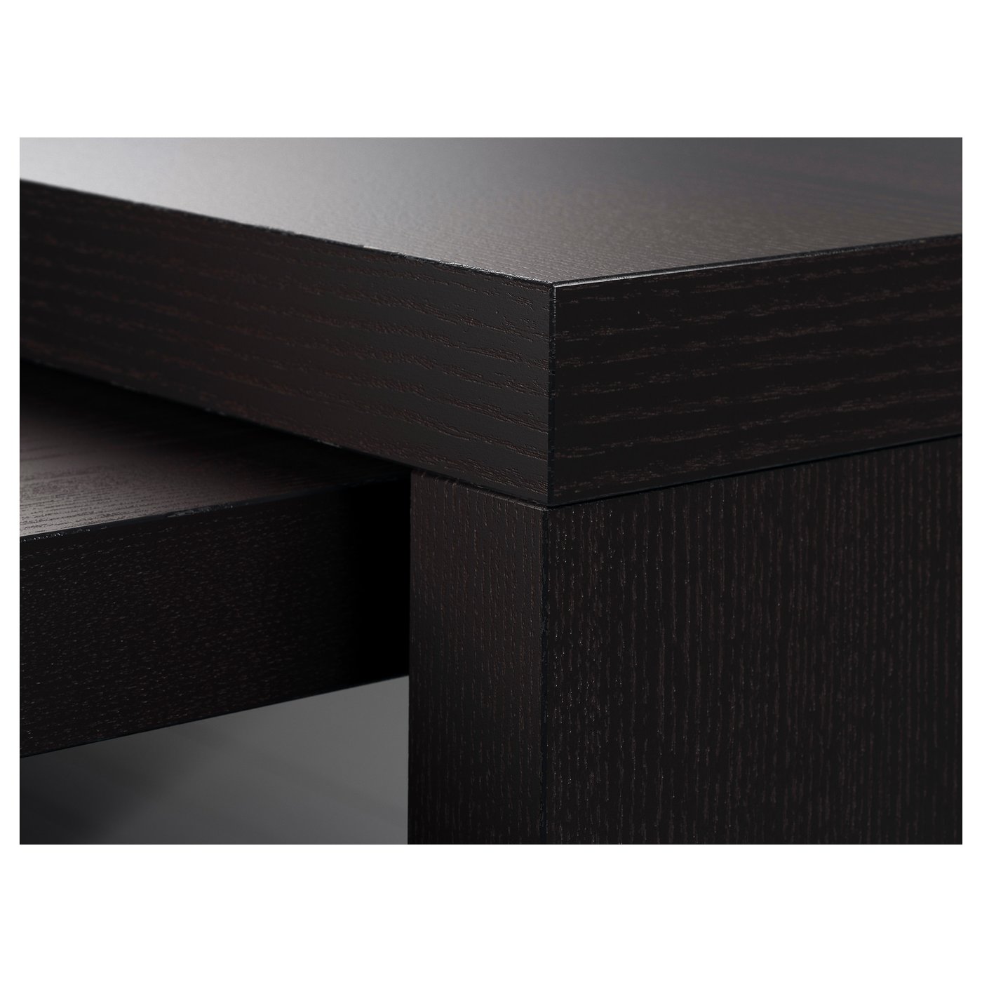 MALM desk with pullout panel, blackbrown, 151x65 cm (591/2x255/8") IKEA CA