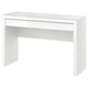 IKEA MALM white desk, rectangular with glass top, 2 legs.