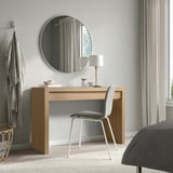 MALM Dressing table, white stained oak veneer, 47 1/4x16 1/8 "