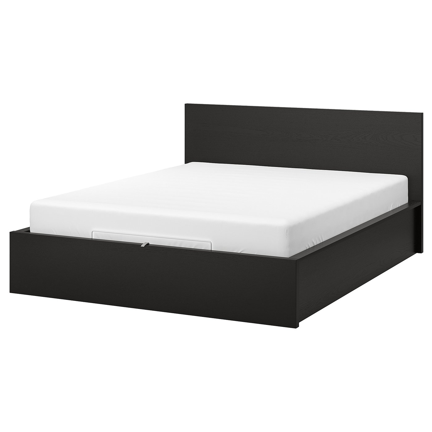 Pull up storage bed MALM black-brown