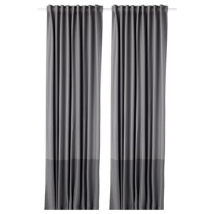 Marjun Blackout Curtains 1 Pair Gray Ikea
