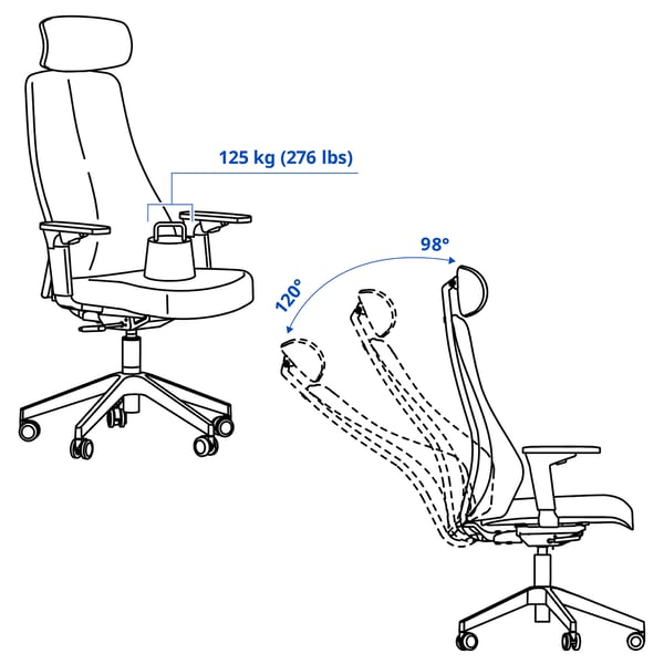 MATCHSPEL Gaming chair, Bomstad light gray