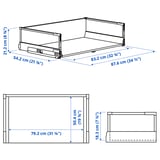 MAXIMERA Drawer, high, white, 36x24 "