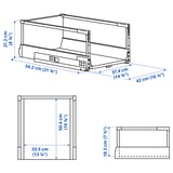 MAXIMERA Drawer, high, white, 18x24 "