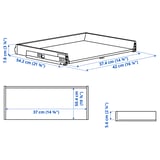 MAXIMERA Drawer, low, white, 18x24 "