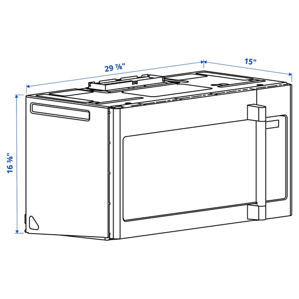 MEDELNIVÅ Over the range microwave, black Stainless steel
