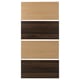 MEHAMN 4 panels for sliding door frame, dark brown oak effect/oak effect, 39 3/8x79 1/8 "