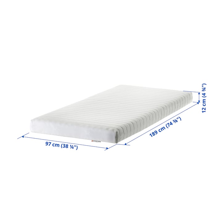 MEISTERVIK Foam mattress, firm/white, Twin IKEA CA