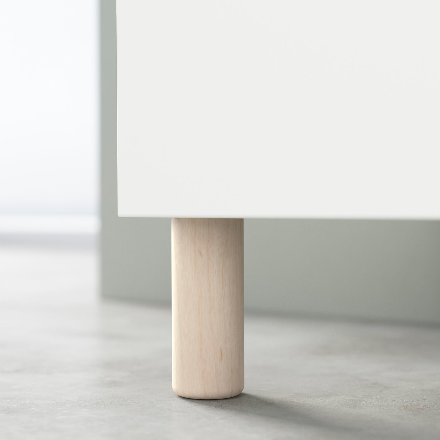 MEJARP leg, birch, 10 cm (37/8