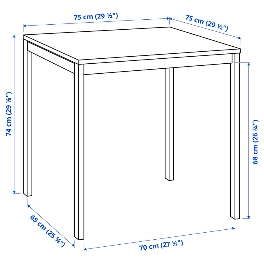 MELLTORP table, white, 75x75 cm (291/2x291/2") - IKEA CA