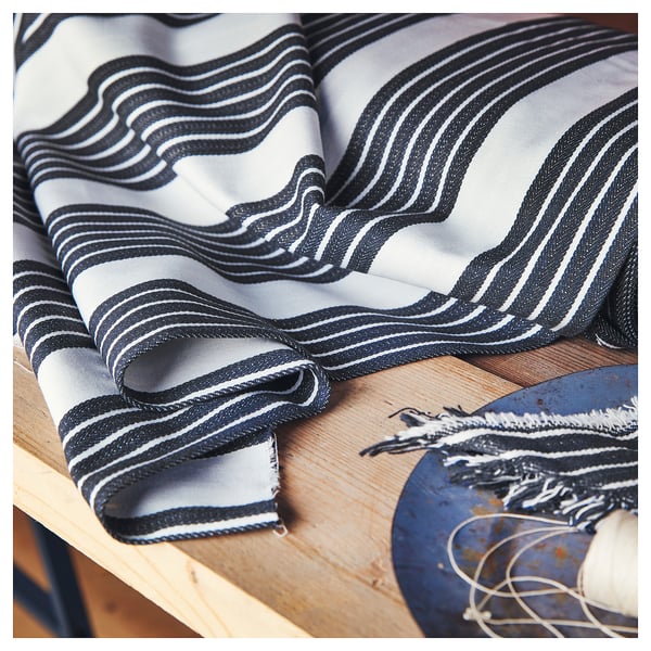 METTALISE Fabric white, dark gray IKEA