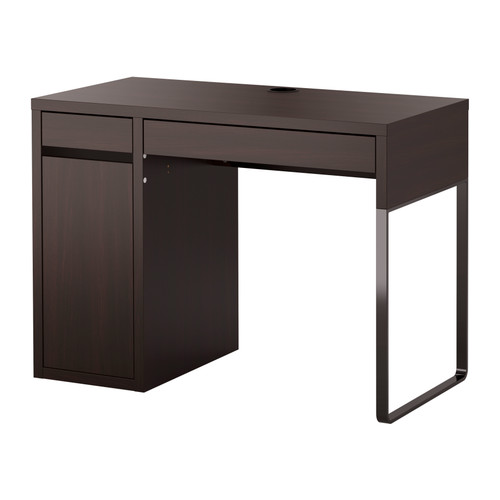 MICKE Desk - black-brown - IKEA