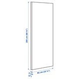 MITTZON Acoustic screen f frame w castors, Gunnared beige, 33 1/2x76x2 "