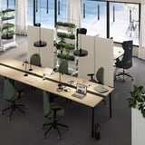MITTZON Conference table, birch veneer/black, 55 1/8x42 1/2x29 1/2 "