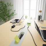 MITTZON Conference table, birch veneer/white, 47 1/4x42 1/2x41 3/8 "