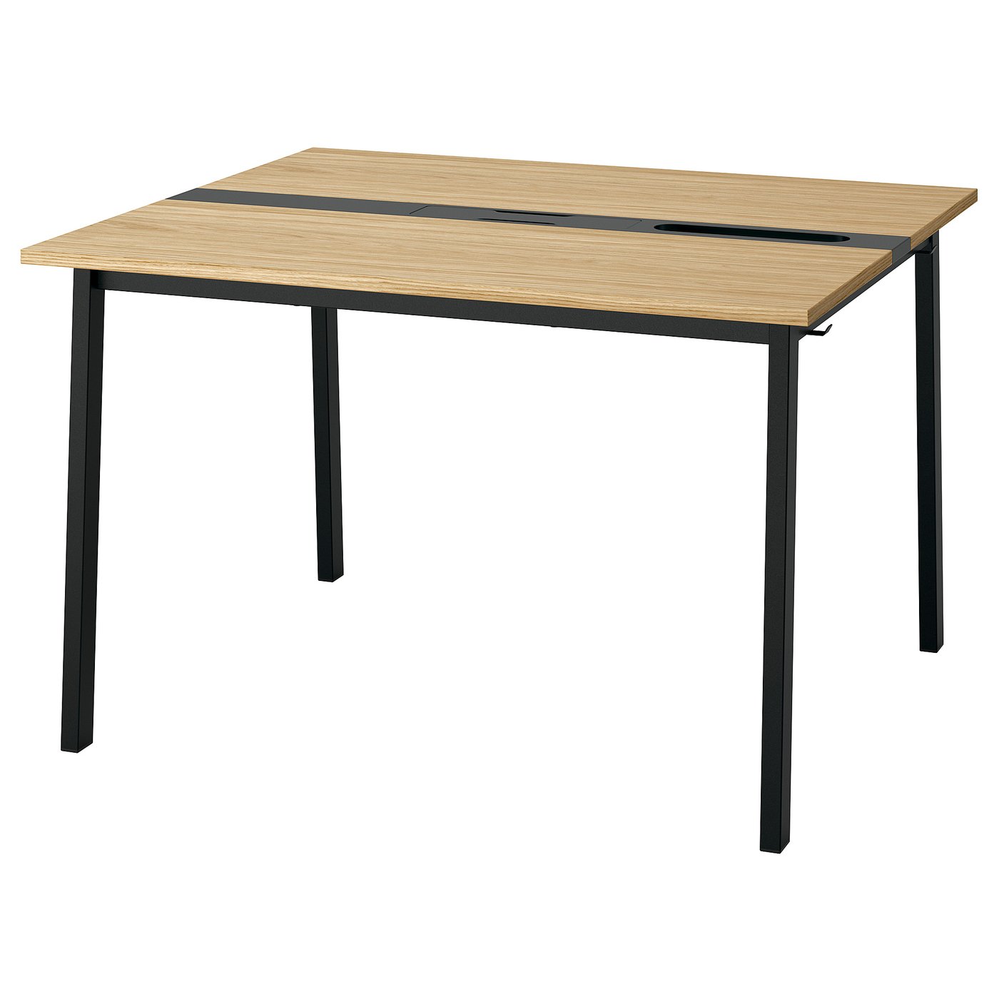 MITTZON conference table, oak veneer/black, 120x108x75 cm (471