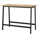 MITTZON Conference table, oak veneer/black, 55 1/8x26 3/4x41 3/8 "