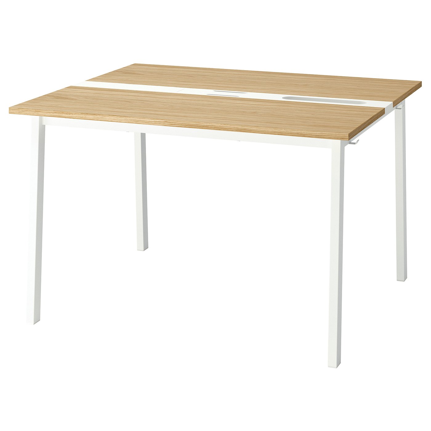 MITTZON conference table, oak veneer/white, 120x108x75 cm (471