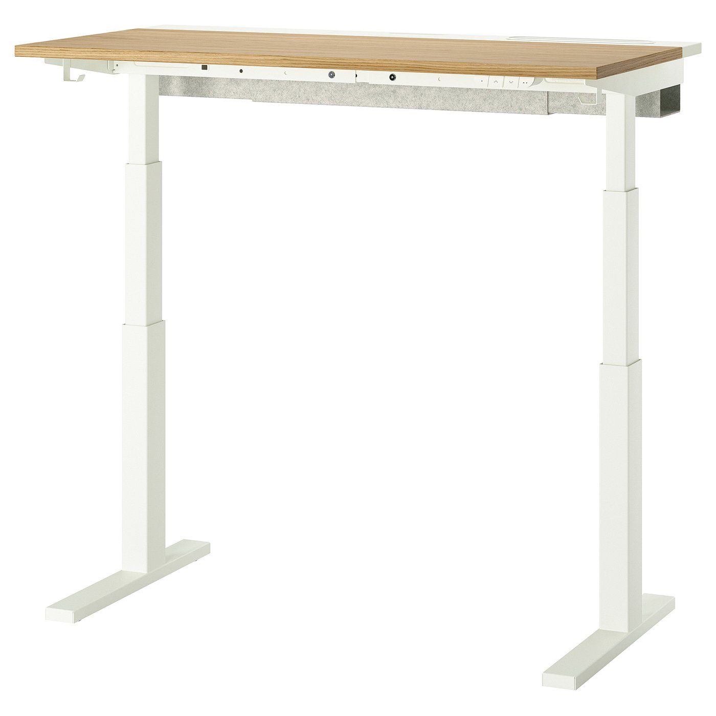 MITTZON desk sit/stand, electric oak veneer/white, 120x60 cm (471