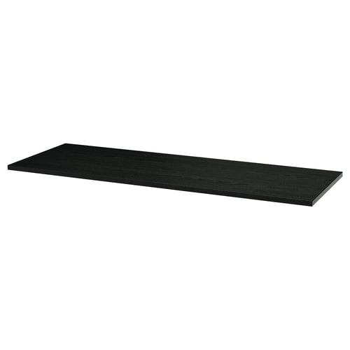 MITTZON Tabletop - black stained/ash veneer 140x48 cm (55 1/8x18 7/8 ")
