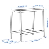 MITTZON Underframe for conference table, black, 47 1/4x26 3/4x40 1/2 "