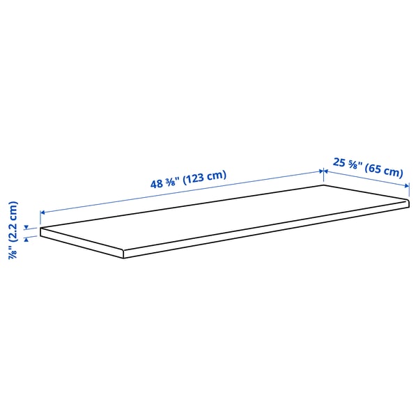 MÖCKLERYD Countertop, white/laminate, 48 3/8x7/8 "