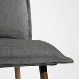 MÖRBYLÅNGA / KLINTEN Table and 6 chairs, oak veneer brown stained/Kilanda dark gray, 86 5/8x39 3/8 "