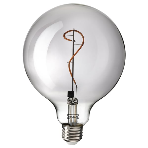 MOLNART LED bulb E26 140 lumen, globe gray clear glass, 5 "