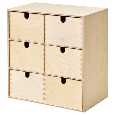 MOPPE Mini chest of drawers, birch plywood, 12 ¼x7x12 5/8 "