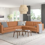 MORABO Sectional, 5-seat corner, Grann/Bomstad golden brown/metal