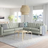 MORABO Sectional, 5-seat corner, Gunnared light green/metal
