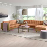 MORABO Sectional, 5-seat, with chaise/Grann/Bomstad golden brown/wood