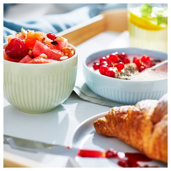 Morgonte Plate Bowl Set Of 3 Multicolor Ikea