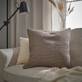 MOROTSMOTT Cushion cover, gray-beige/anthracite, 20x20 "