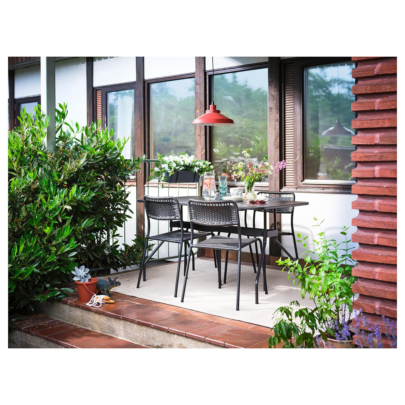 MORUM rug flatwoven, in/outdoor, beige, 160x230 cm (5'3