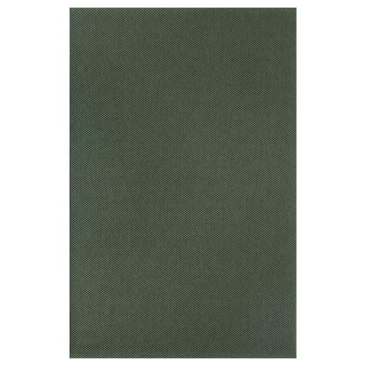 MORUM rug flatwoven, in/outdoor, dark green, 200x300 cm (6'7
