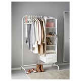 MULIG Clothes rack, white, 39x59 7/8 "