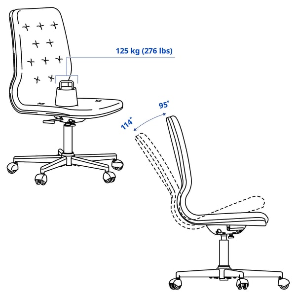MULLFJÄLLET Conference chair with casters, Naggen beige