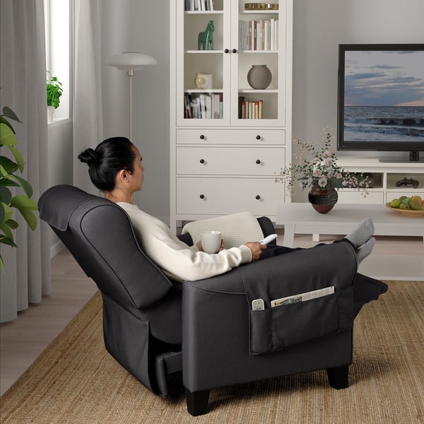 MUREN Recliner, Remmarn dark gray
