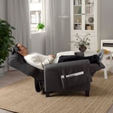 MUREN Recliner, Remmarn dark gray
