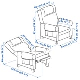 MUREN Recliner, Remmarn light gray