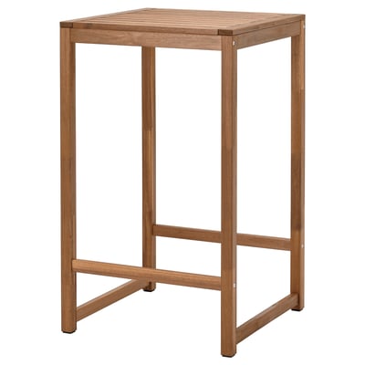 NÄMMARÖ Bar table, outdoor, light brown stained, 24 3/4x24 3/4 "