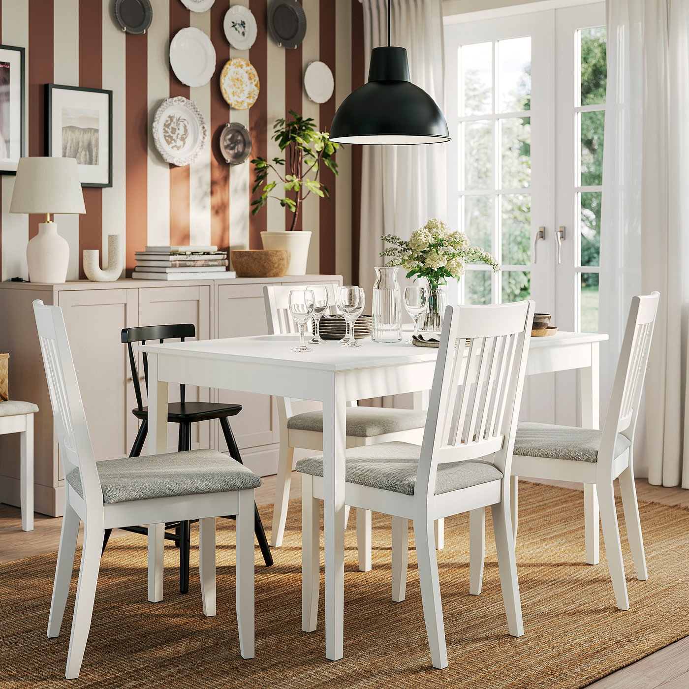 NÄSINGE extendable table, white, 130/190x80 cm (511/8/743/4x311/2